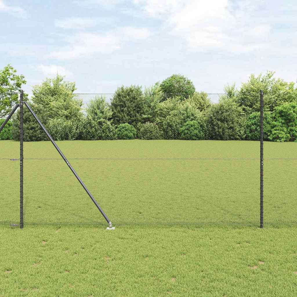 Sechseckzaun mit Pfosten 10 x 1,6 m PVC-beschichteter Stahl