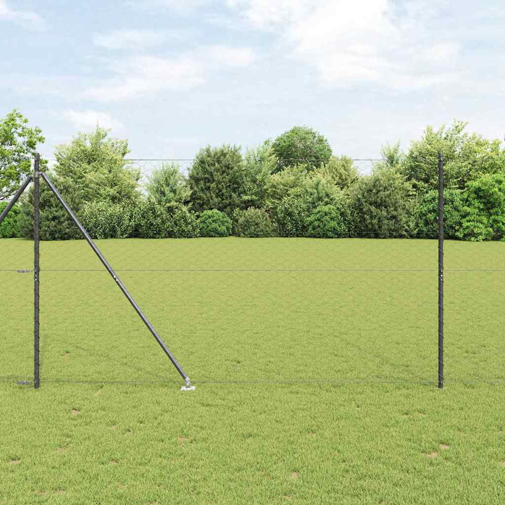 Sechseckzaun mit Pfosten 10 x 1,6 m PVC-beschichteter Stahl