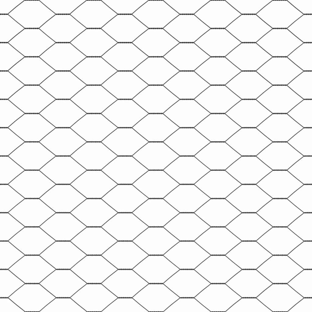Sechseckzaun mit Pfosten 50 x 1,2 m PVC-beschichteter Stahl