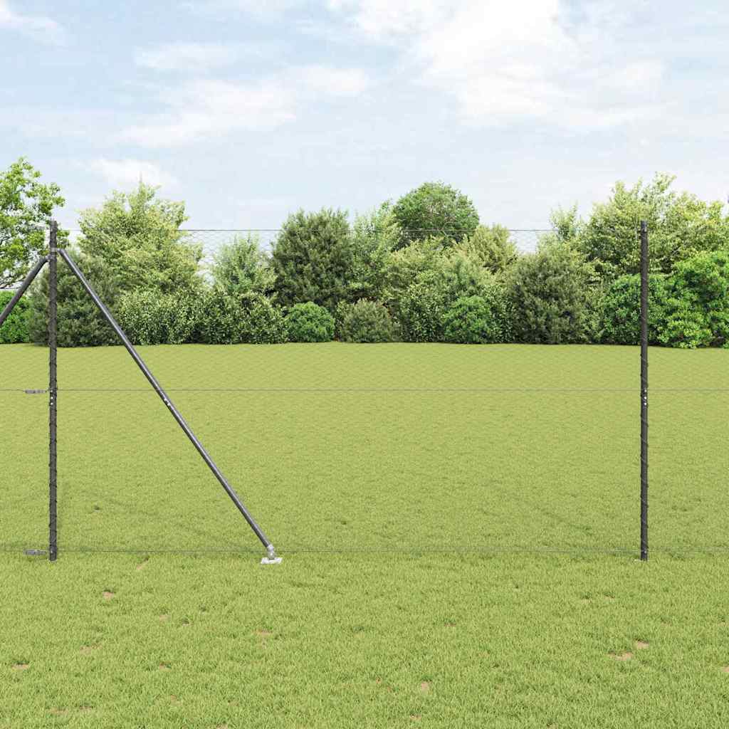 Sechseckzaun mit Pfosten 50 x 1,5 m PVC-beschichteter Stahl