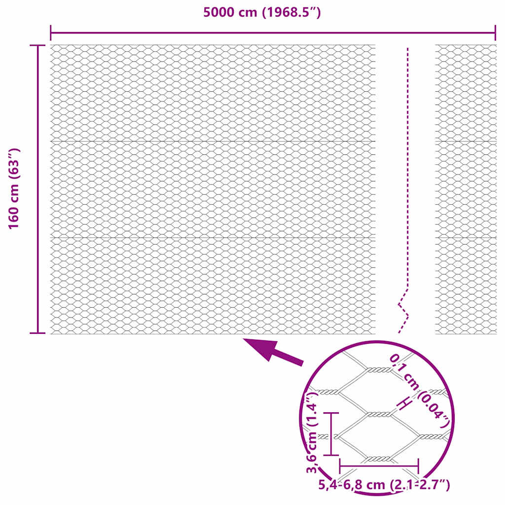 Schweißdrahtzaun mit Spikes 50 x 1,6 m (B x H)