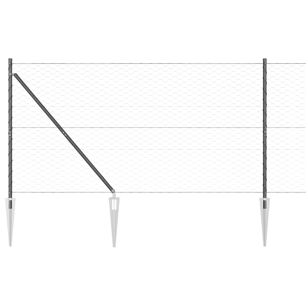 Schweißdrahtzaun mit Spikes 100 x 1,4 m (B x H)