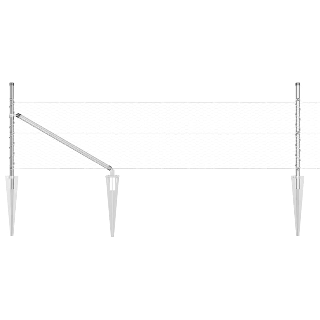 Schweißdrahtzaun mit Spikes 10 x 0,4 m (B x H)