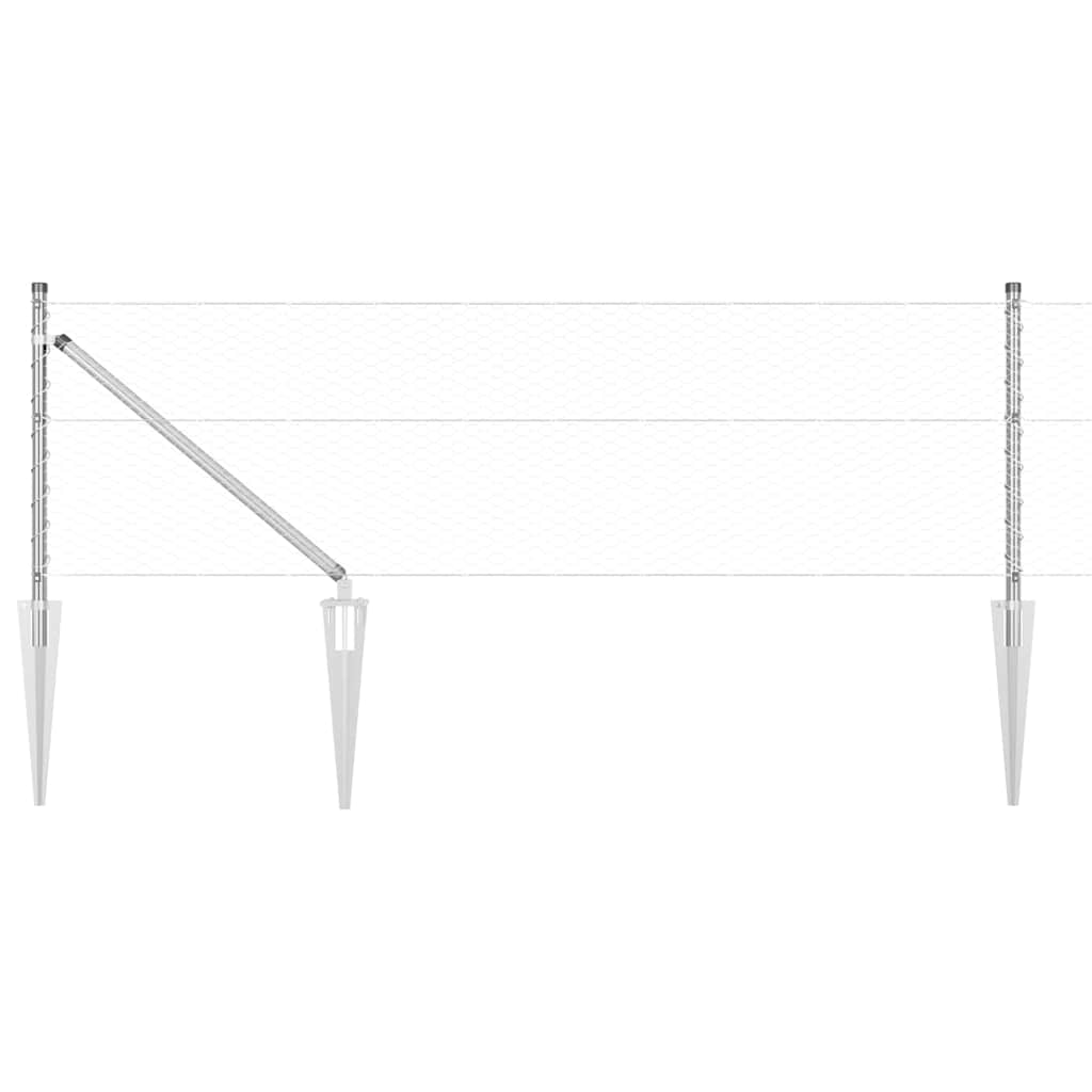 Schweißdrahtzaun mit Spikes 10 x 0,6 m (B x H)