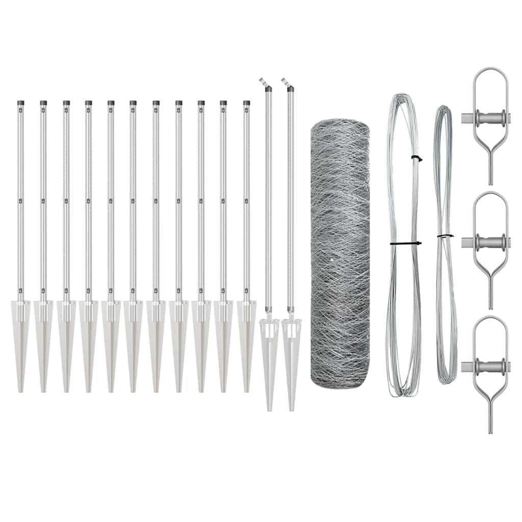 Schweißdrahtzaun mit Spikes 10 x 0,6 m (B x H)