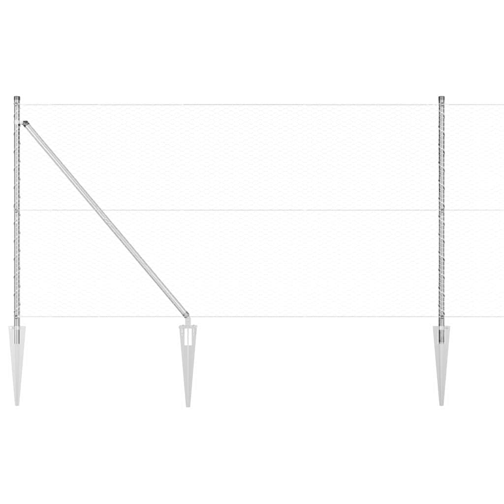 Schweißdrahtzaun mit Spikes 10 x 1 m (B x H)