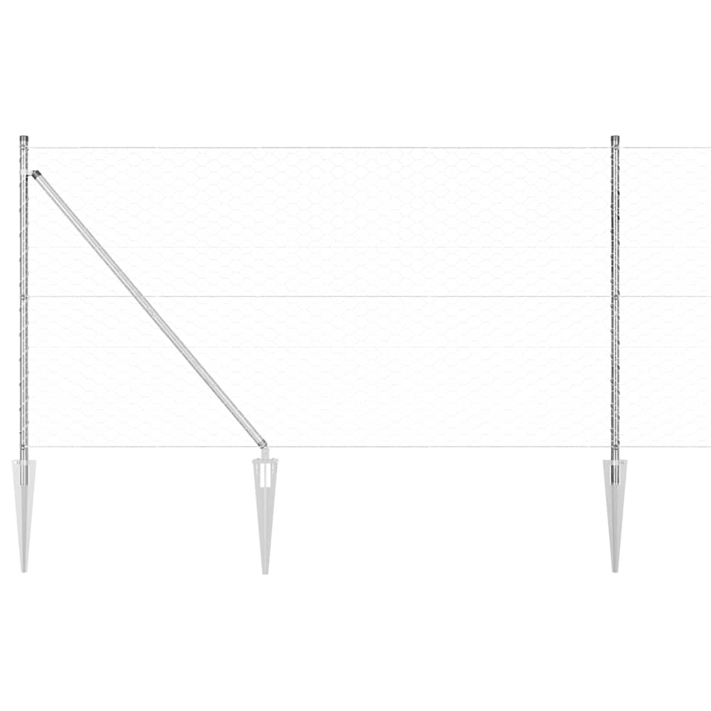 Schweißdrahtzaun mit Spikes 10 x 1 m (B x H)
