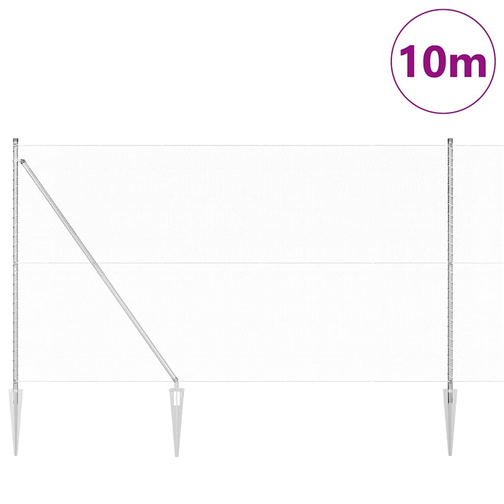 Schweißdrahtzaun mit Spikes 10 x 1,5 m (B x H)