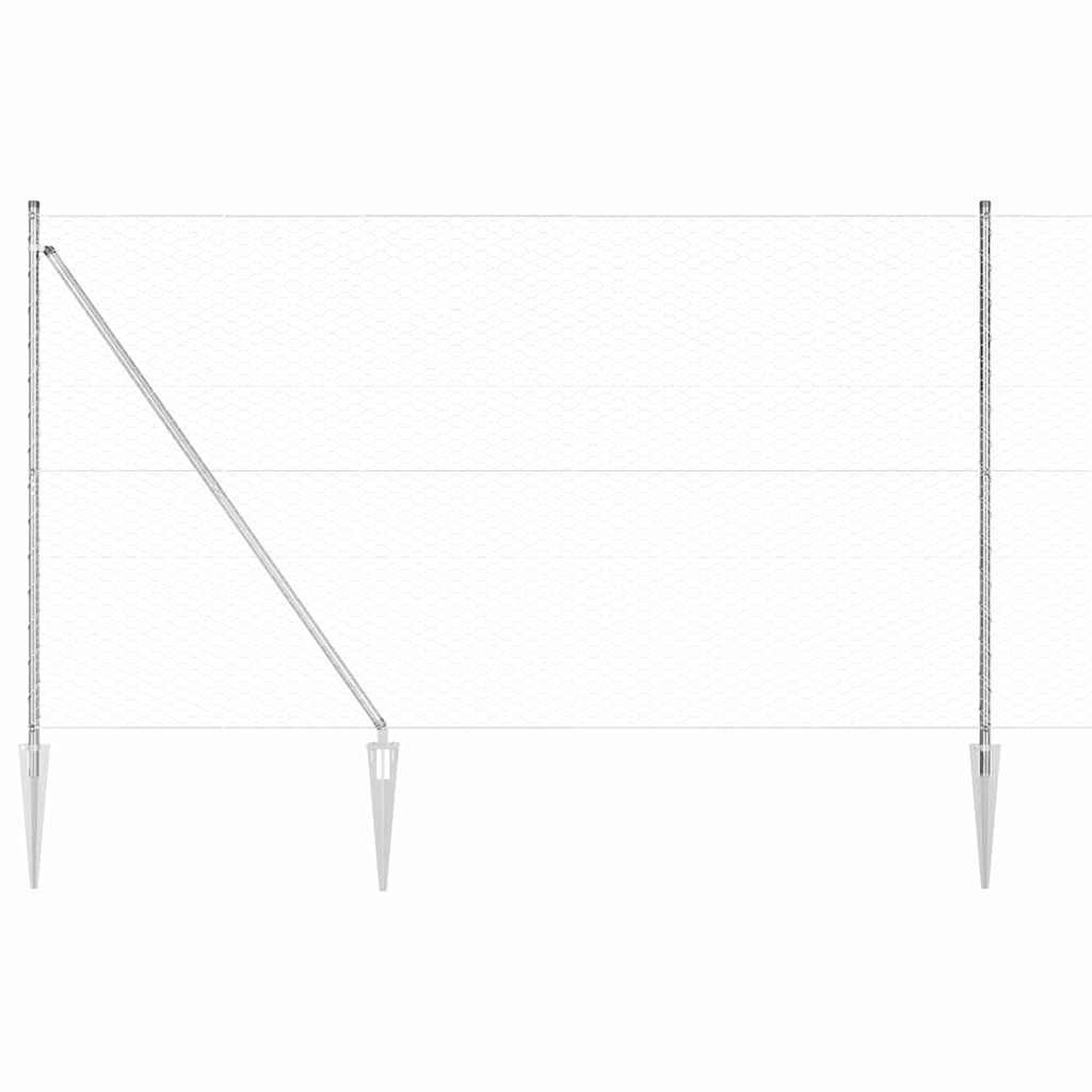 Schweißdrahtzaun mit Spikes 10 x 1,6 m (B x H)