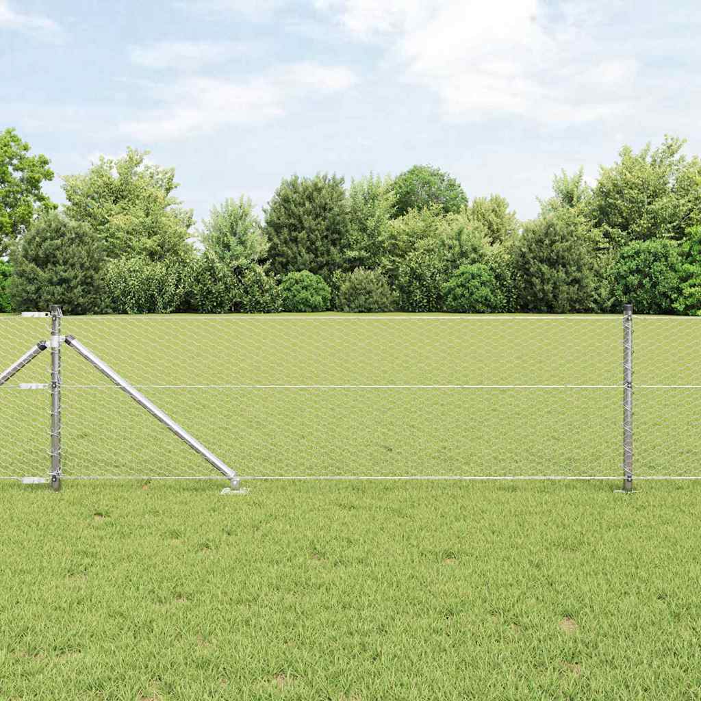 Schweißdrahtzaun mit Spikes 25 x 0,6 m (B x H)