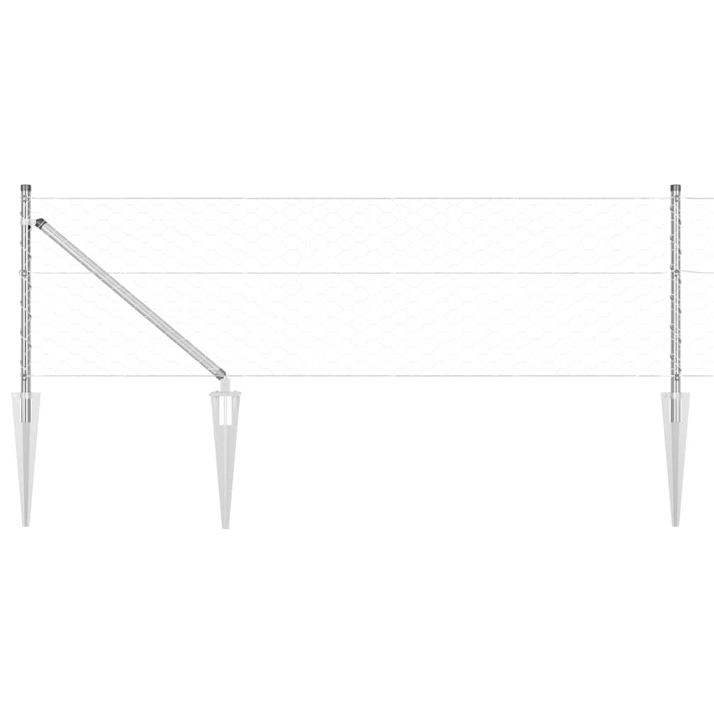 Schweißdrahtzaun mit Spikes 25 x 0,6 m (B x H)