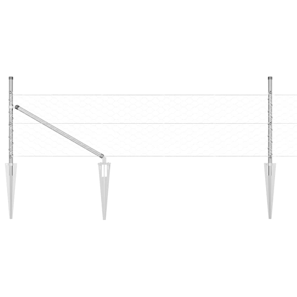 Schweißdrahtzaun mit Spikes 25 x 0,8 m (B x H)