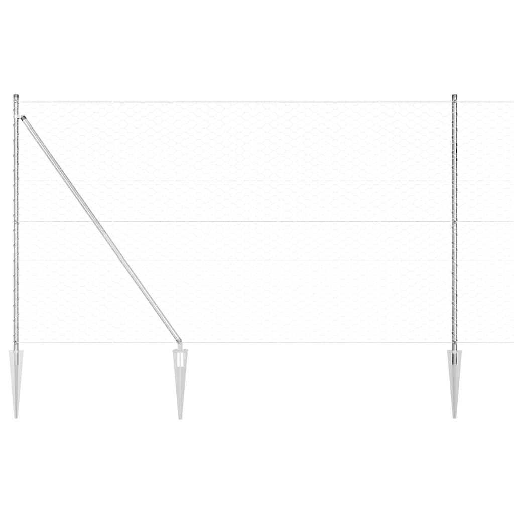 Schweißdrahtzaun mit Spikes 25 x 1,6 m (B x H)