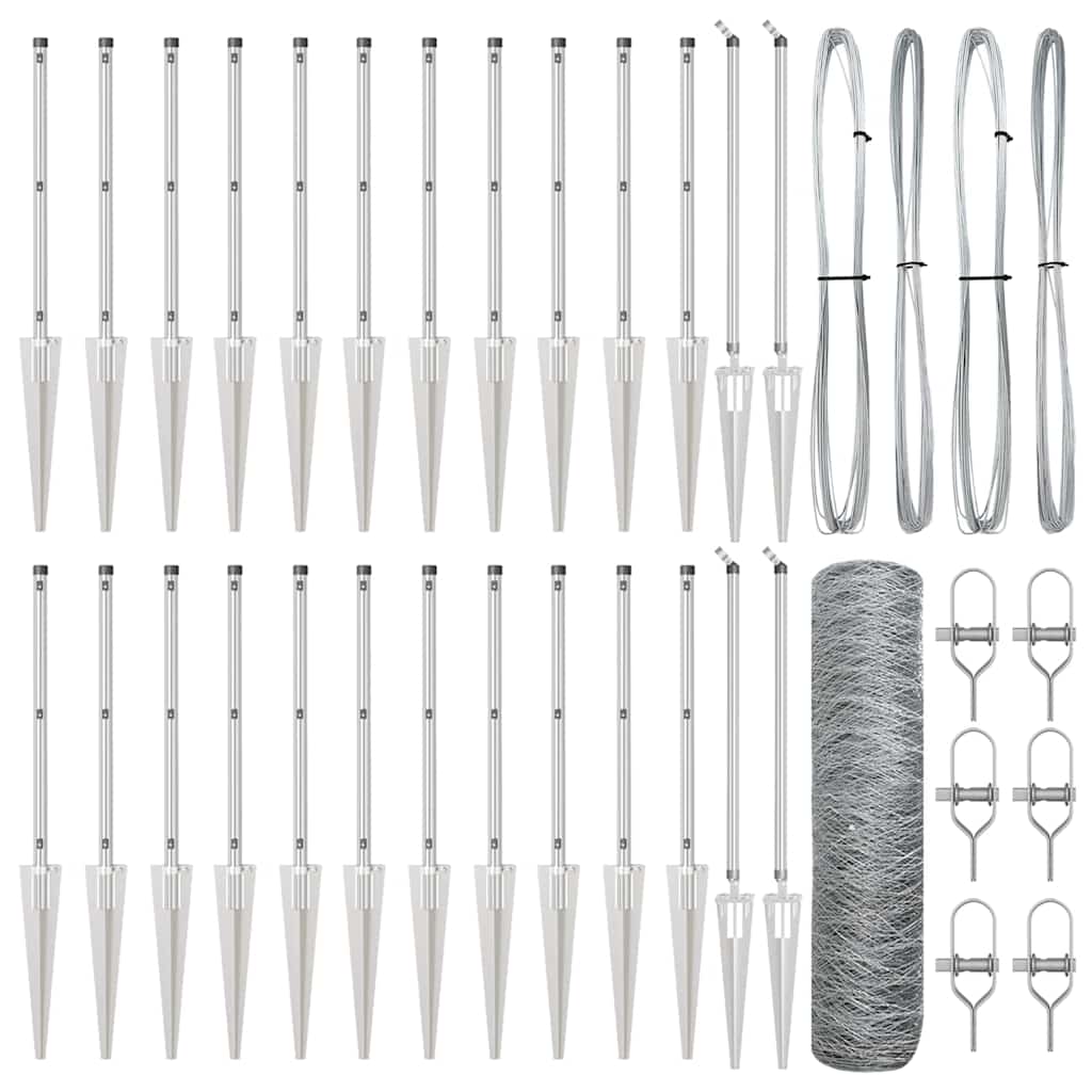 Schweißdrahtzaun mit Spikes 50 x 1 m (B x H)