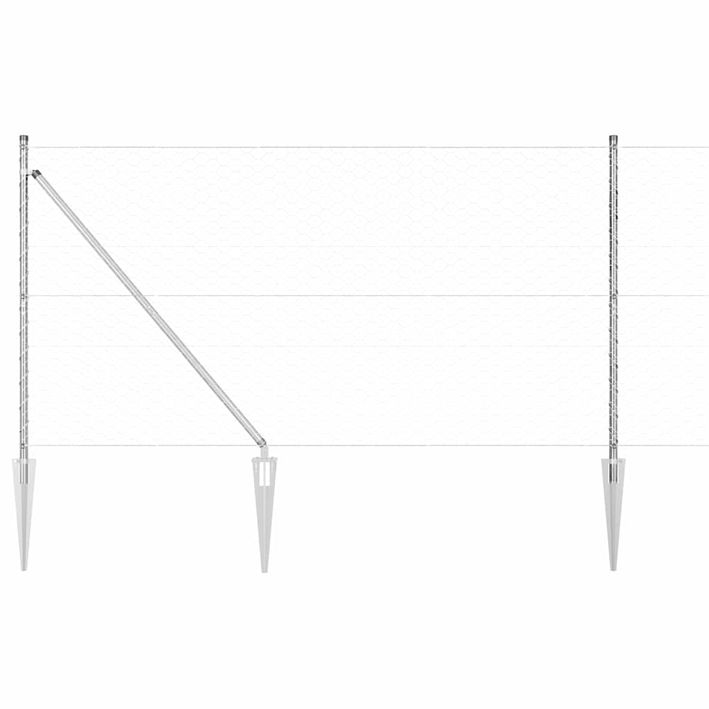 Schweißdrahtzaun mit Spikes 50 x 1,4 m (B x H)