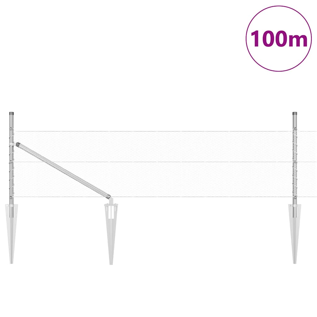 Schweißdrahtzaun mit Spikes 100 x 0,8 m (B x H)