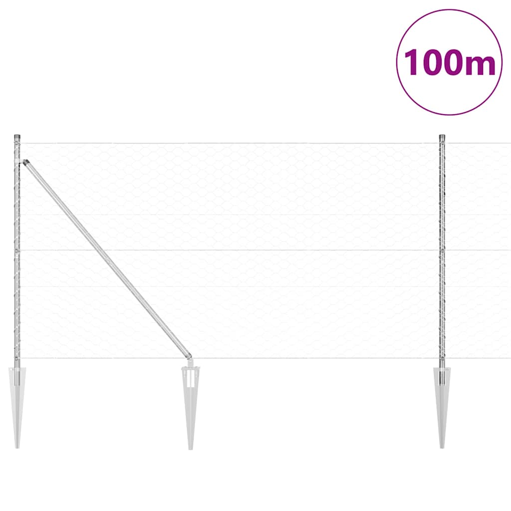 Schweißdrahtzaun mit Spikes 100 x 1 m (B x H)