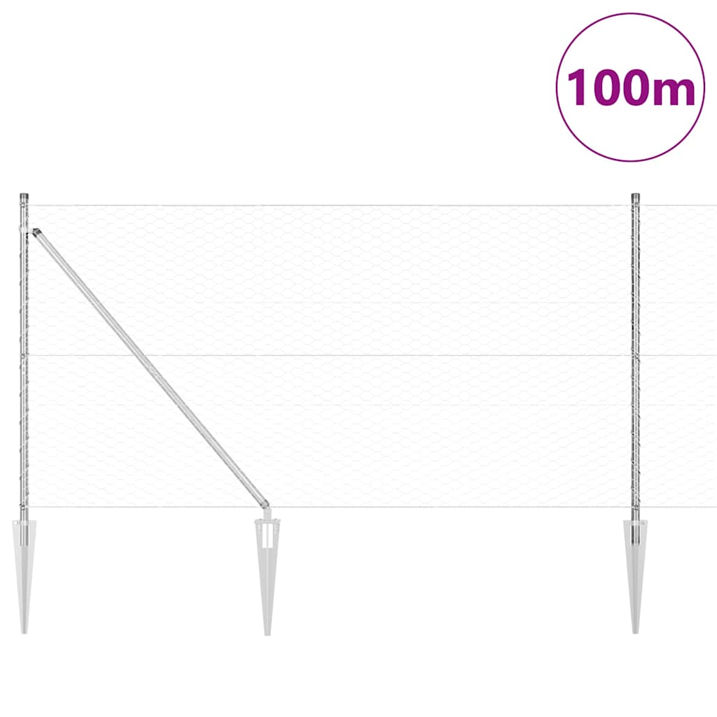 Schweißdrahtzaun mit Spikes 100 x 1,4 m (B x H)