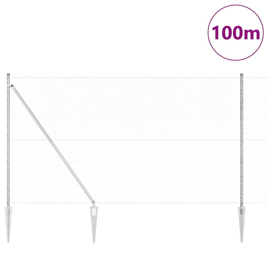 Schweißdrahtzaun mit Spikes 100 x 1,6 m (B x H)