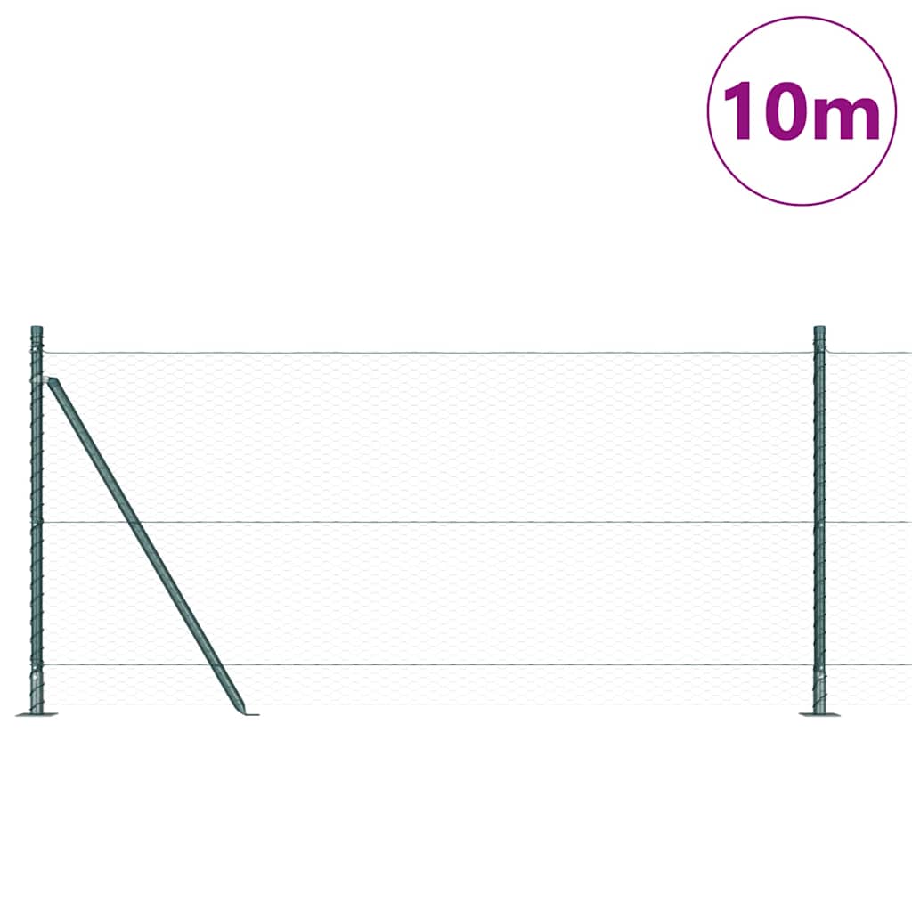 Geschweißter Drahtzaun mit Betonfundament 10 x 1 m (B x H)