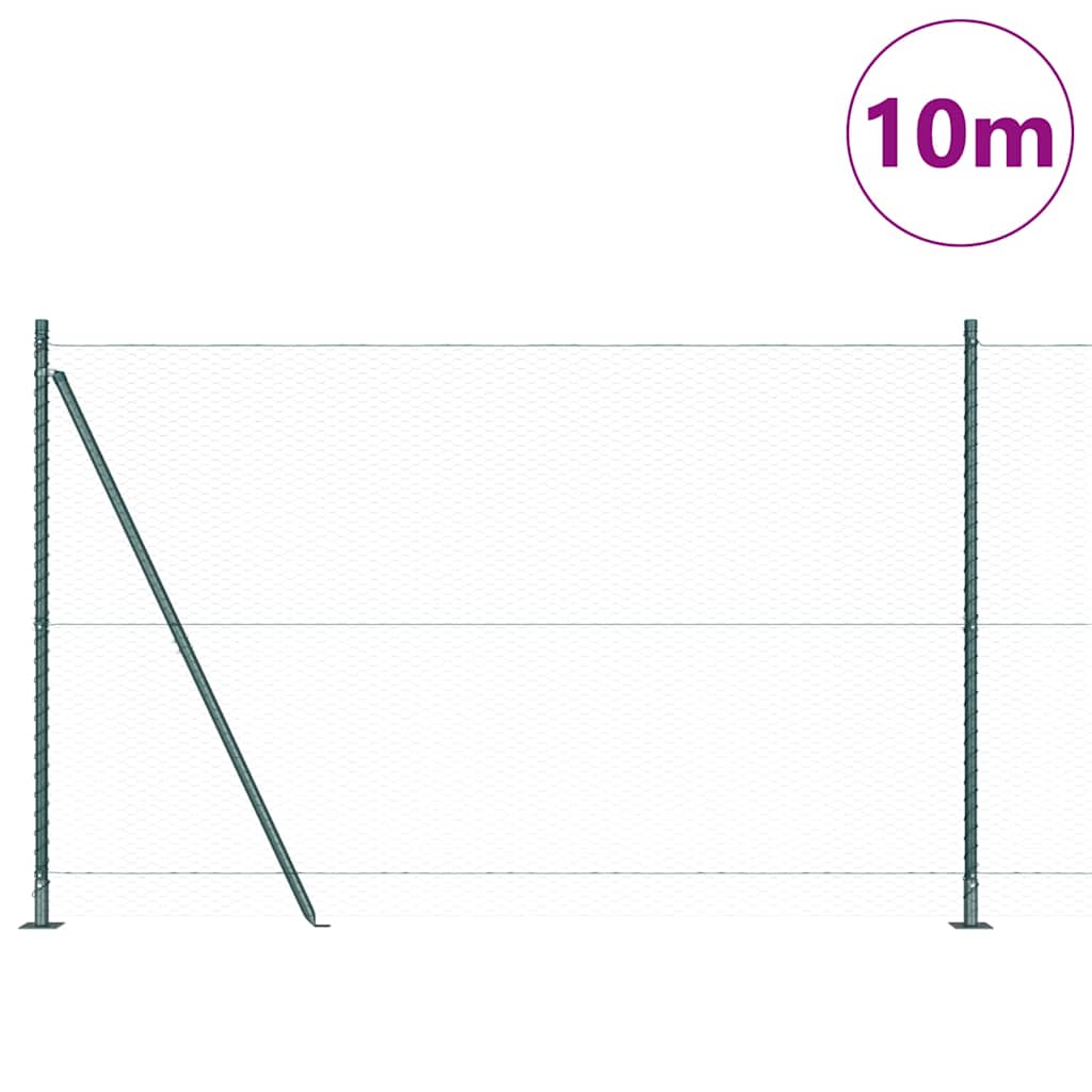 Geschweißter Drahtzaun mit Betonfundament 10 x 1,5 m (B x H)