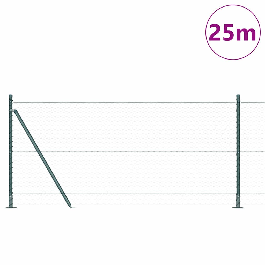 Geschweißter Drahtzaun mit Betonfundament 25 x 0,8 m (B x H)