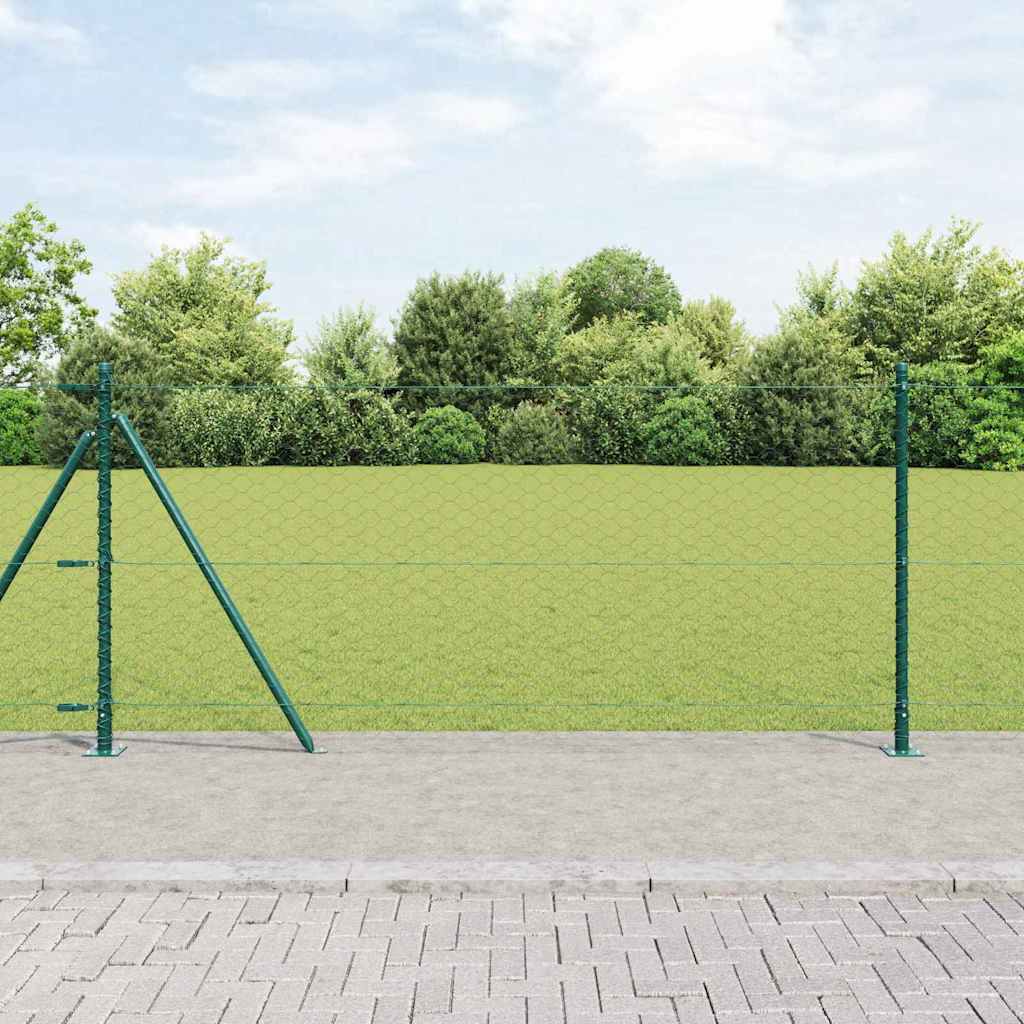 Geschweißter Drahtzaun mit Betonfundament 25 x 1 m (B x H)