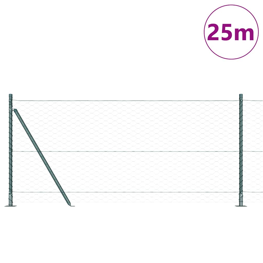Geschweißter Drahtzaun mit Betonfundament 25 x 1 m (B x H)