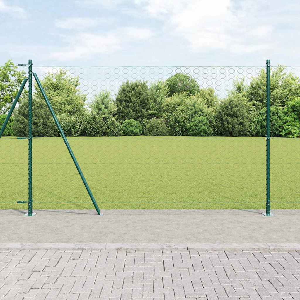 Geschweißter Drahtzaun mit Betonfundament 25 x 1,5 m (B x H)