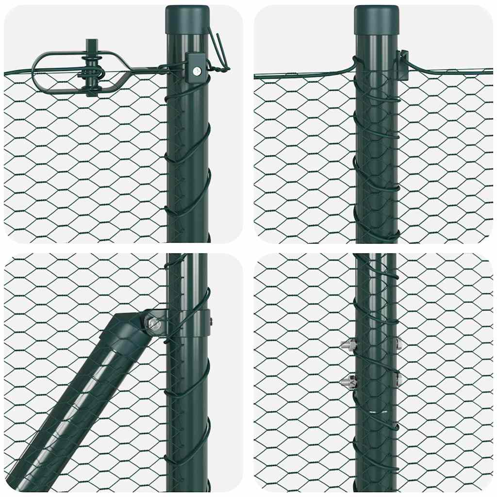 Sechseckzaun mit Betonsockel 25 x 1,6 m PVC-beschichteter Stahl