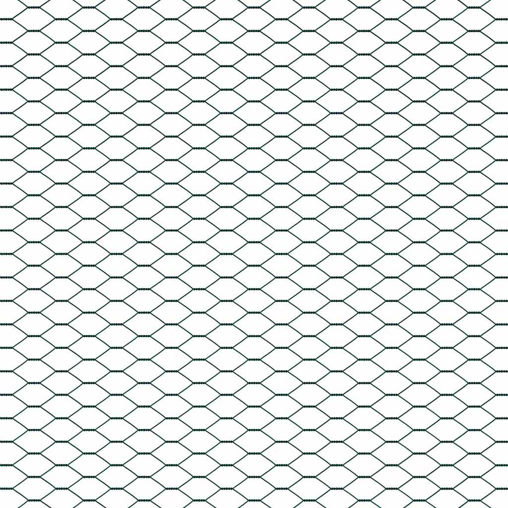 Sechseckzaun mit Betonsockel 25 x 1,6 m PVC-beschichteter Stahl