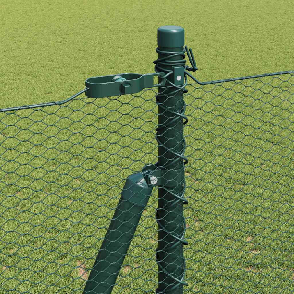 Sechseckzaun mit Betonsockel 25 x 1,6 m PVC-beschichteter Stahl