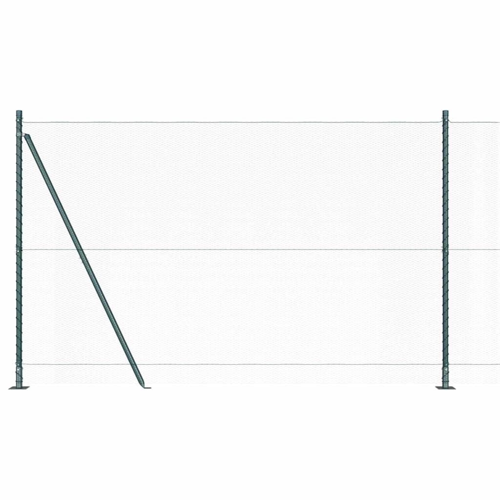 Sechseckzaun mit Betonsockel 25 x 1,6 m PVC-beschichteter Stahl