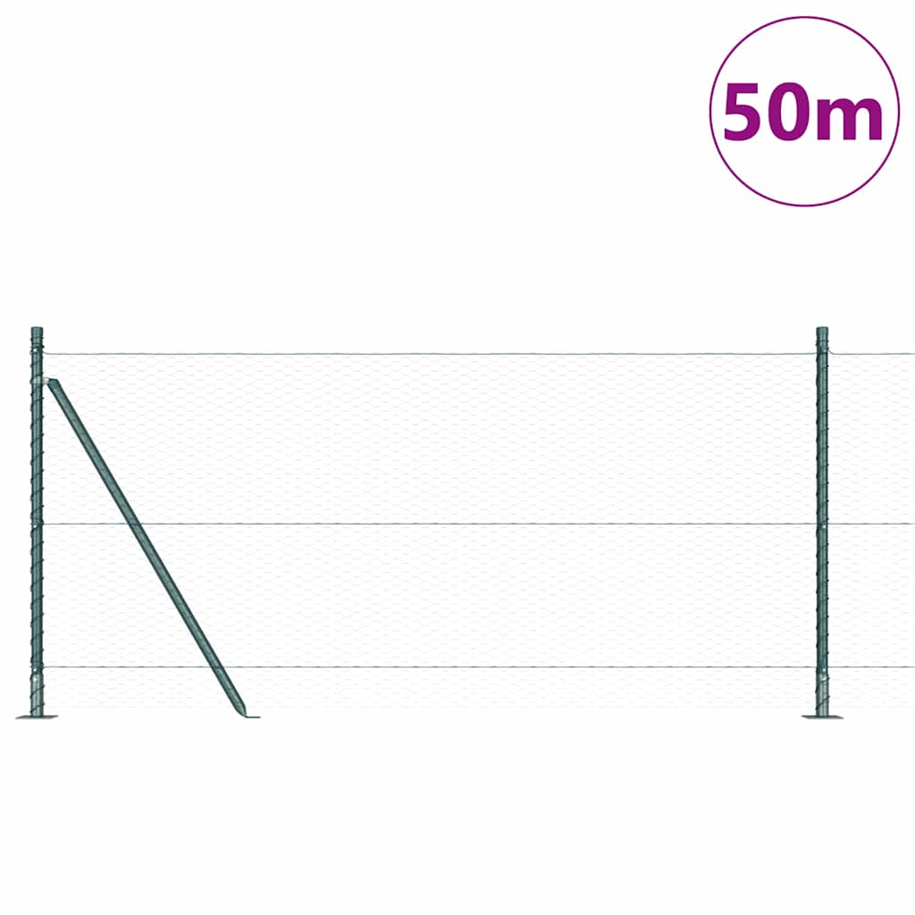 Geschweißter Drahtzaun mit Betonfundament 50 x 0,8 m (B x H)