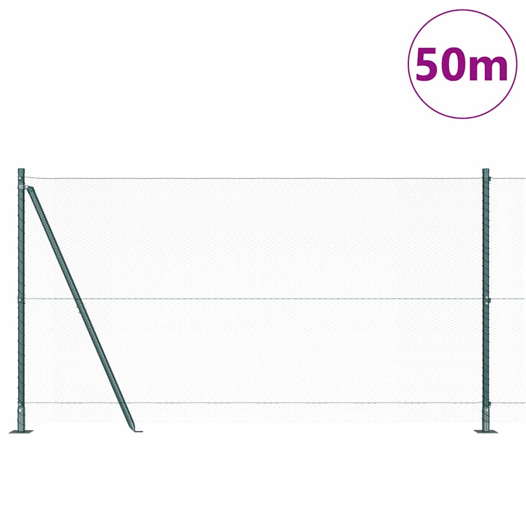Geschweißter Drahtzaun mit Betonfundament 50 x 1,2 m (B x H)