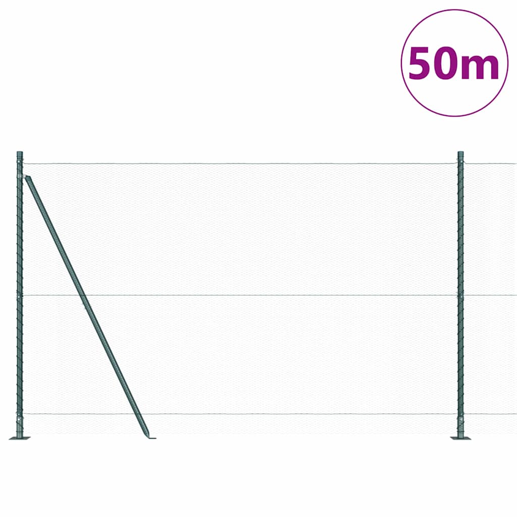 Geschweißter Drahtzaun mit Betonfundament 50 x 1,4 m (B x H)