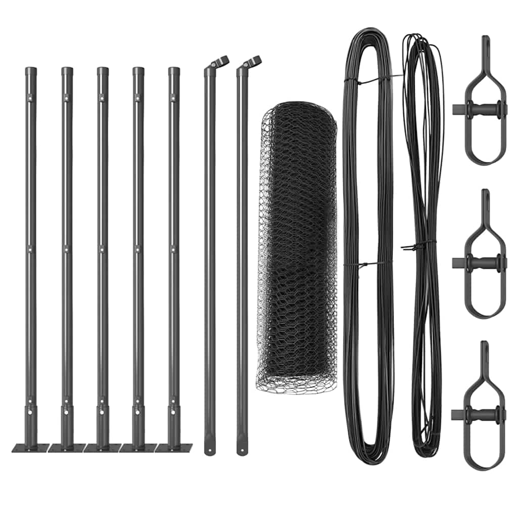 Geschweißter Drahtzaun mit Betonfundament 10 x 0,4 m (B x H)