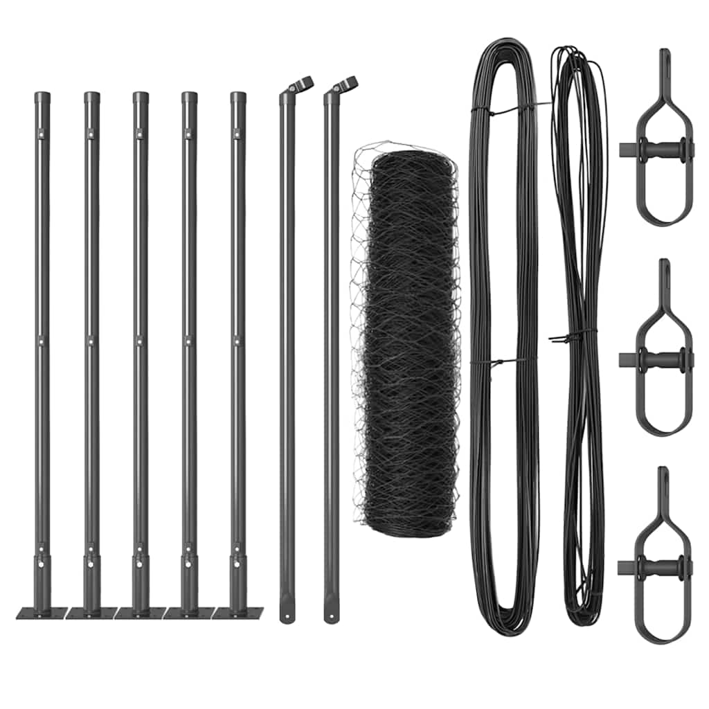 Geschweißter Drahtzaun mit Betonfundament 10 x 0,4 m (B x H)