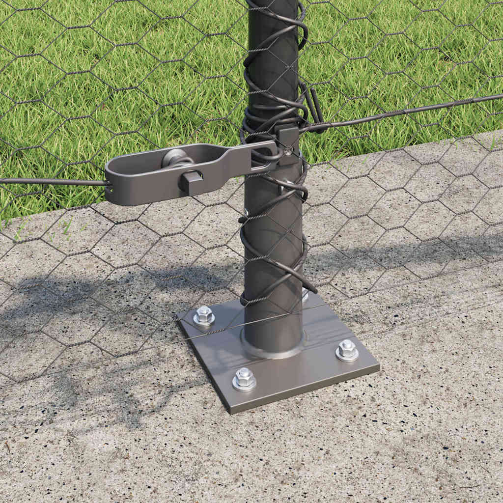 Geschweißter Drahtzaun mit Betonfundament 10 x 0,5 m (B x H)