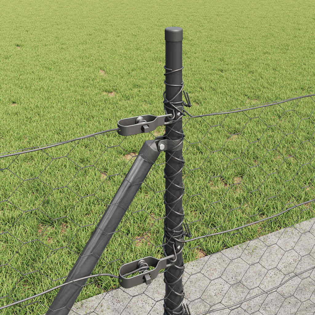 Geschweißter Drahtzaun mit Betonfundament 10 x 0,5 m (B x H)
