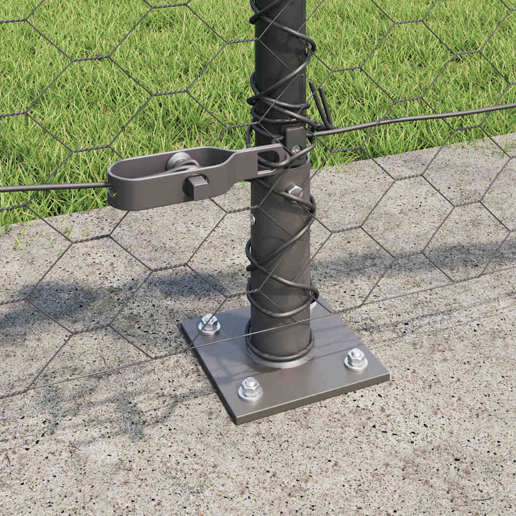 Geschweißter Drahtzaun mit Betonfundament 10 x 0,6 m (B x H)