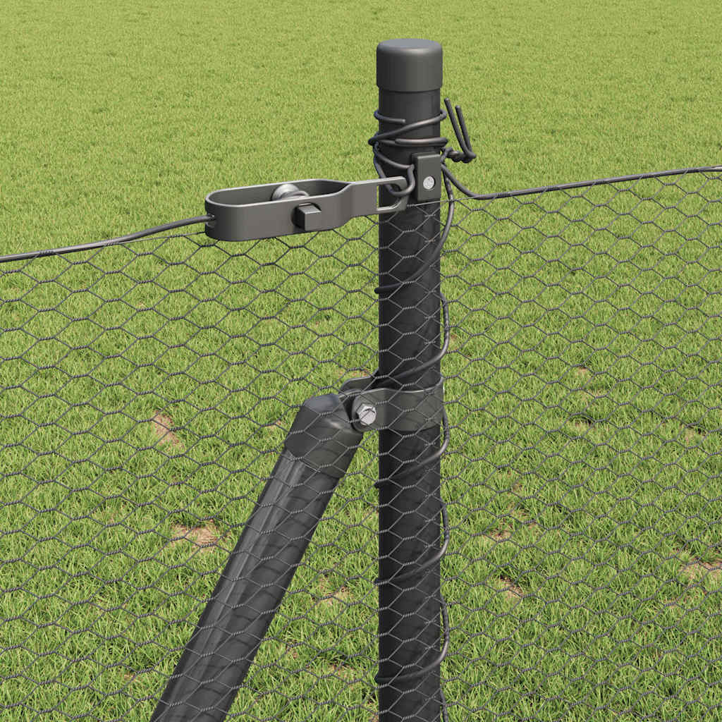 Geschweißter Drahtzaun mit Betonfundament 10 x 0,8 m (B x H)