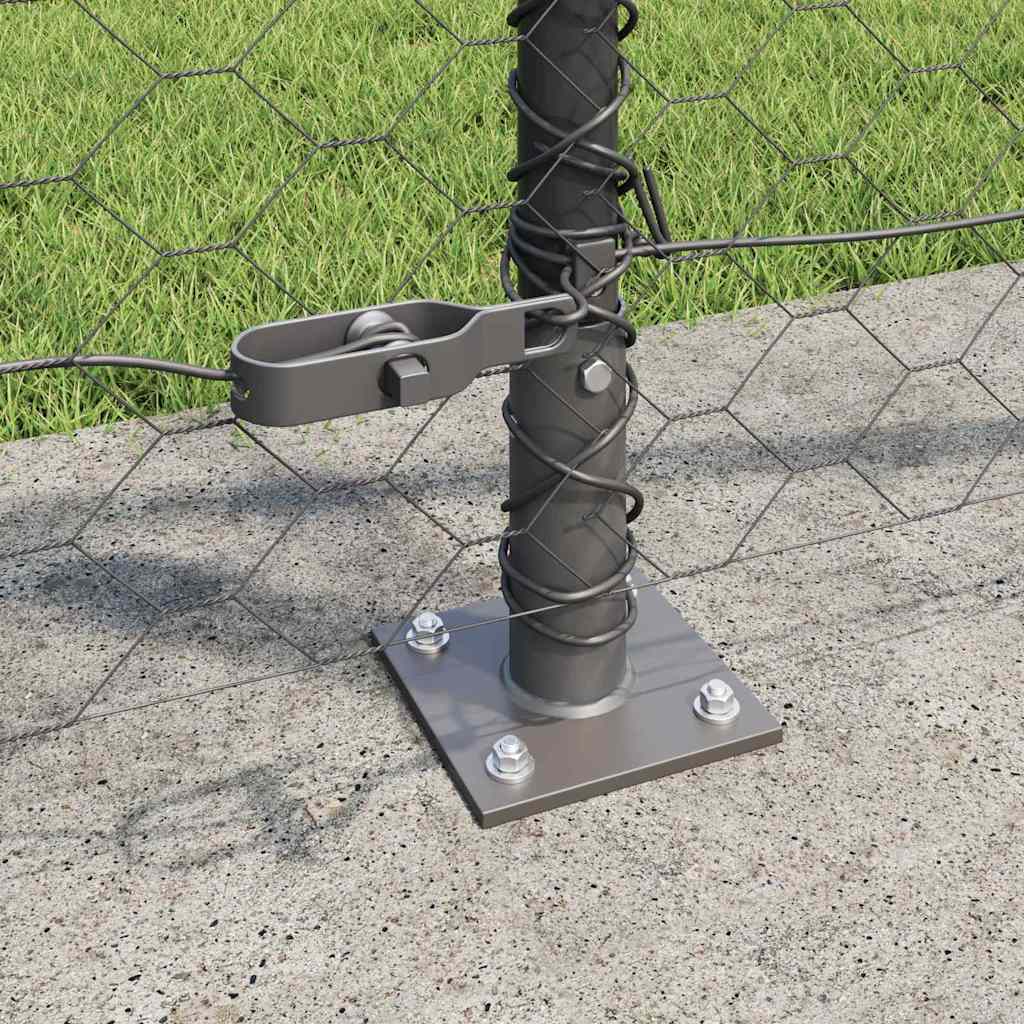Geschweißter Drahtzaun mit Betonfundament 10 x 0,8 m (B x H)
