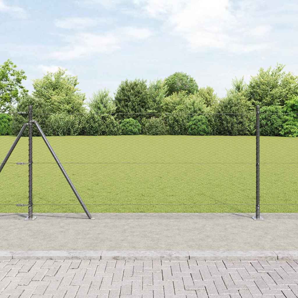 Geschweißter Drahtzaun mit Betonfundament 10 x 1 m (B x H)