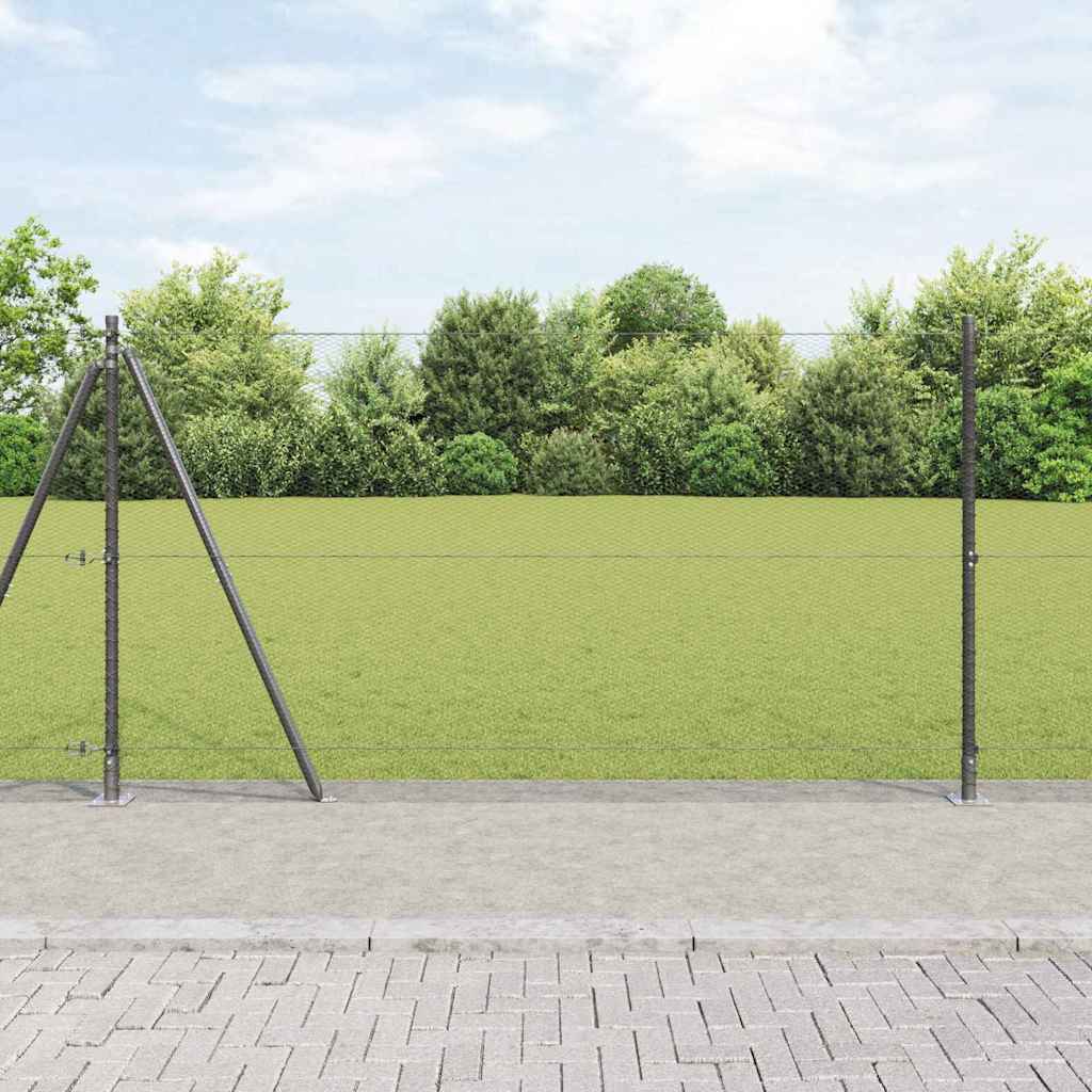 Geschweißter Drahtzaun mit Betonfundament 10 x 1,2 m (B x H)