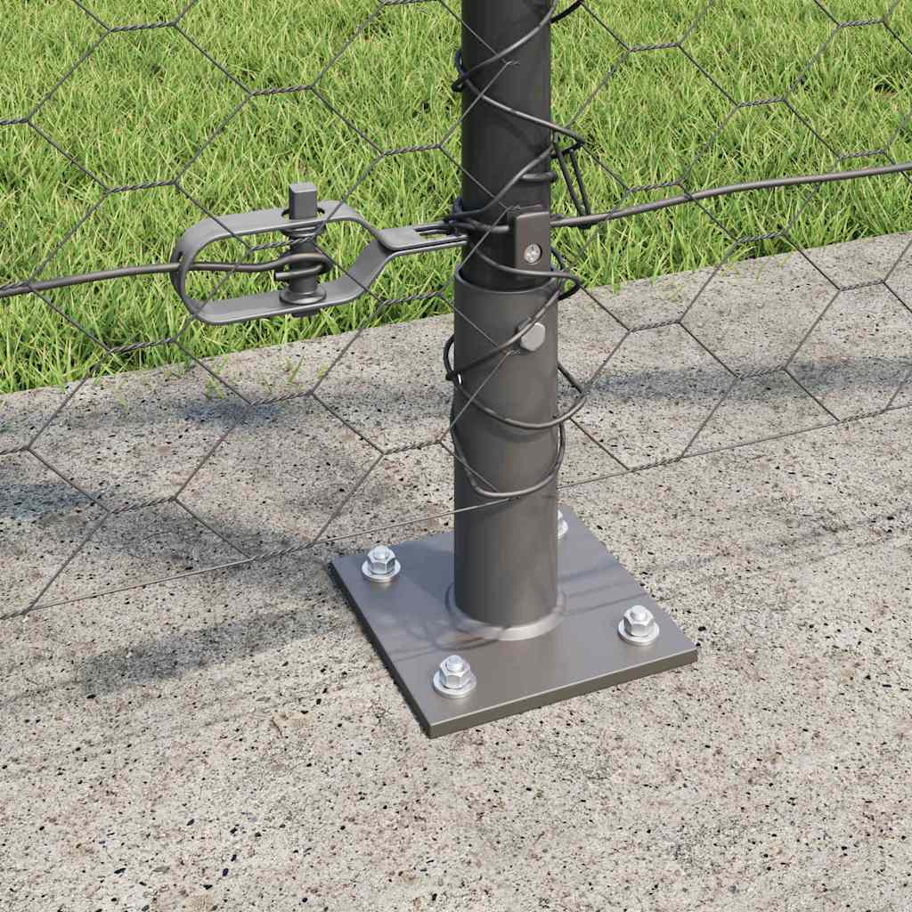 Geschweißter Drahtzaun mit Betonfundament 10 x 1,2 m (B x H)