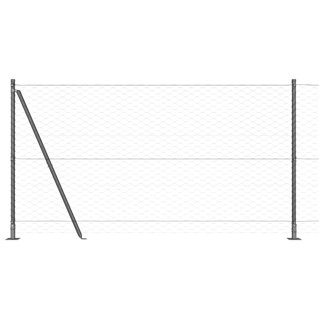 Geschweißter Drahtzaun mit Betonfundament 10 x 1,2 m (B x H)