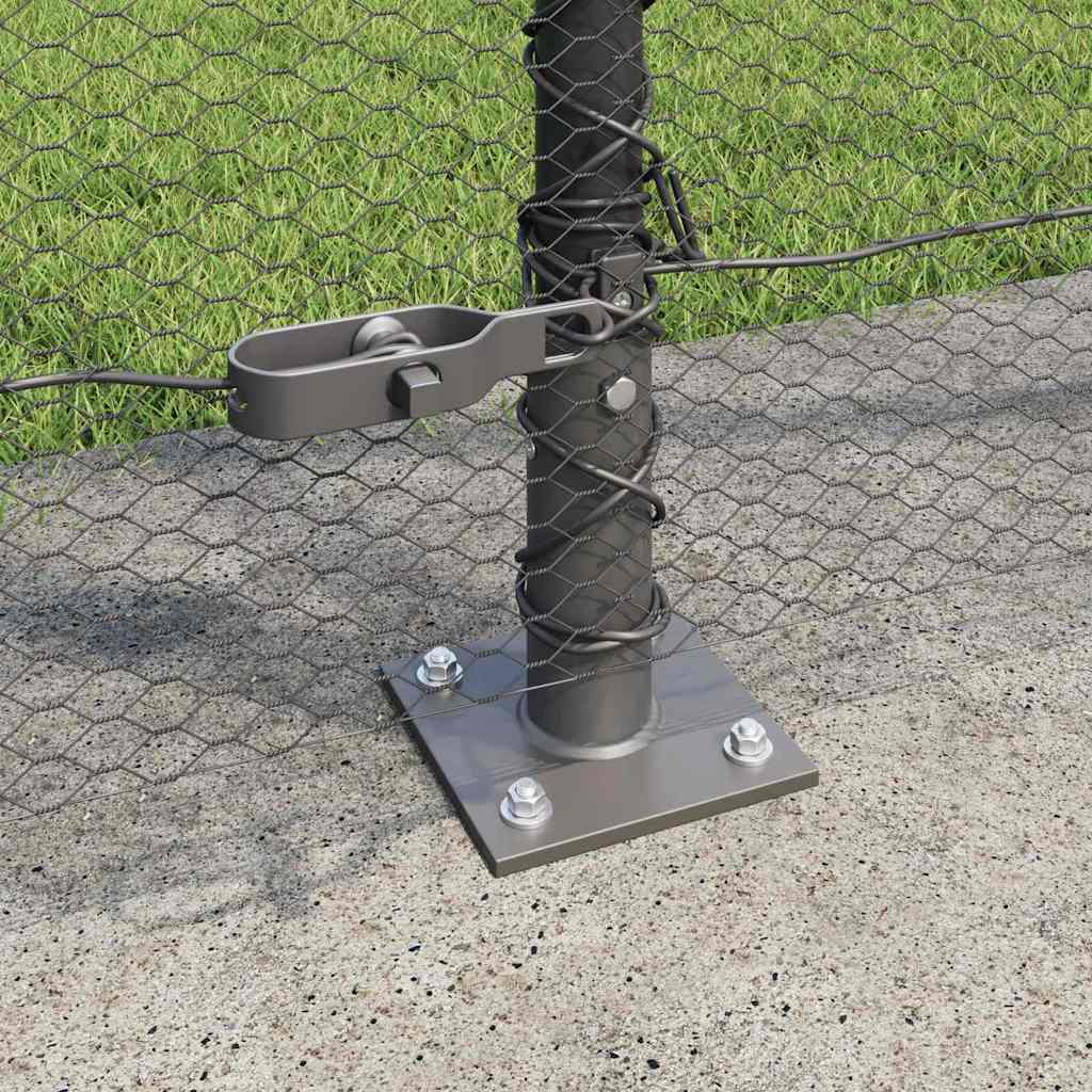 Geschweißter Drahtzaun mit Betonfundament 10 x 1,5 m (B x H)