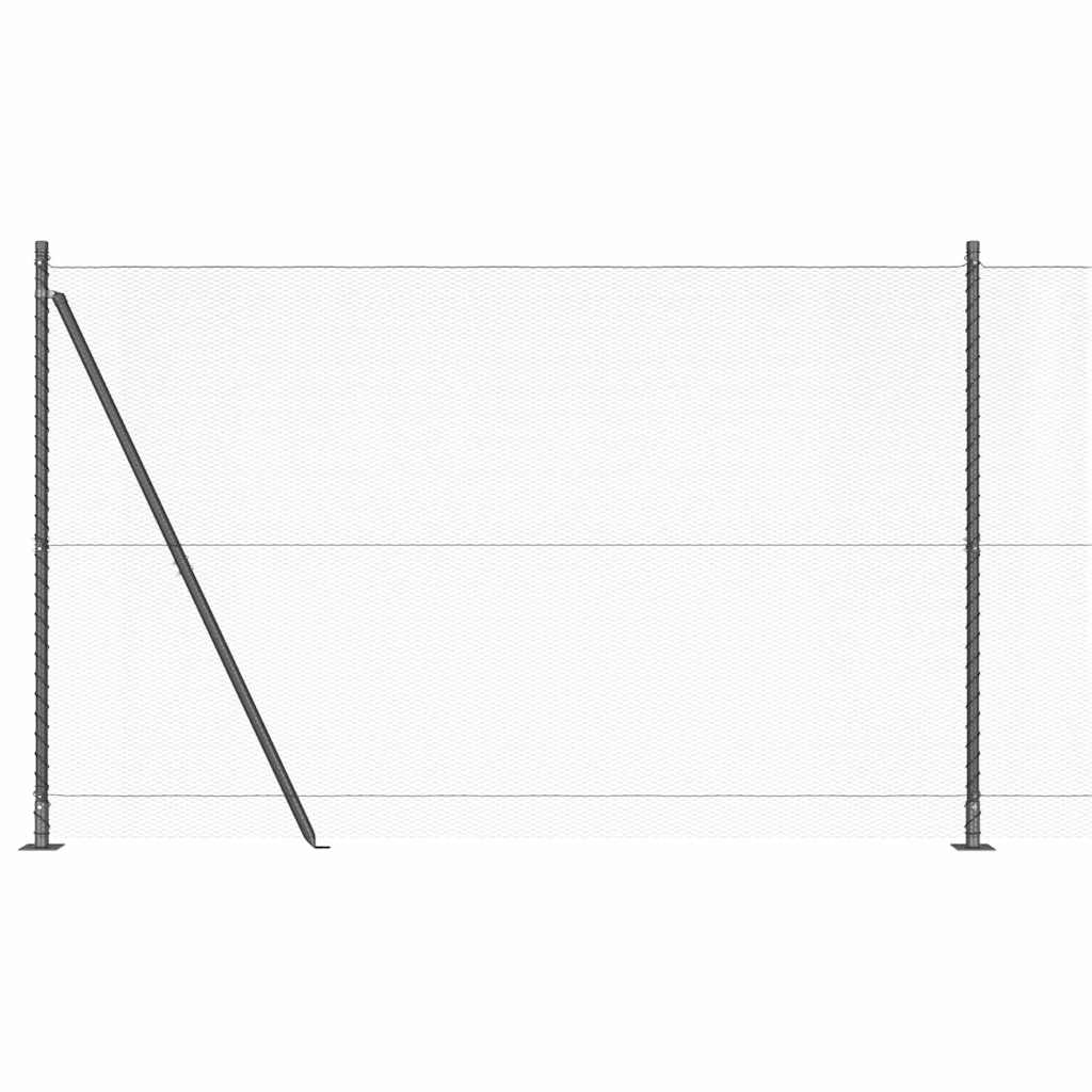Geschweißter Drahtzaun mit Betonfundament 10 x 1,5 m (B x H)