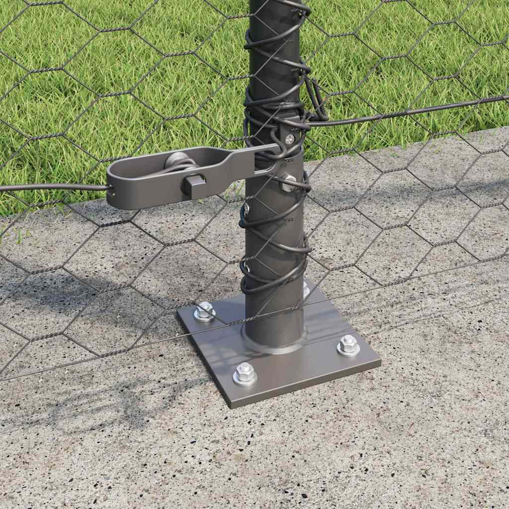 Geschweißter Drahtzaun mit Betonfundament 10 x 1,5 m (B x H)